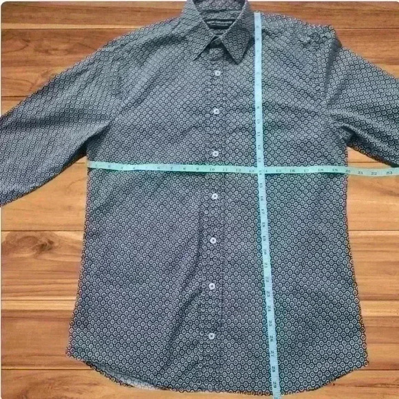 Nick Graham Stretch Modern Fit Mens Shirt Long Sleeve Floral Sz M - Picture 5 of 8